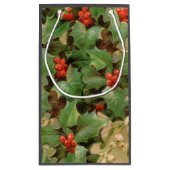 Holly Tree Kerstvakantie Vintage Klein Cadeauzakje (Achterkant)