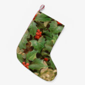 Holly Tree Kerstvakantie Vintage Kleine Kerstsok (Voorkant (Hangend))