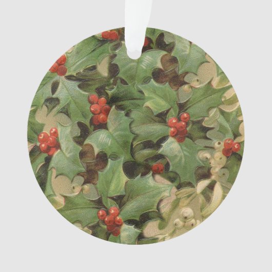 Holly Tree Kerstvakantie Vintage Ornament (voorkant)