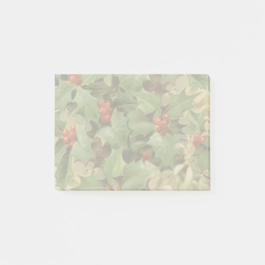 Holly Tree Kerstvakantie Vintage Post-it® Notes (Voorkant)