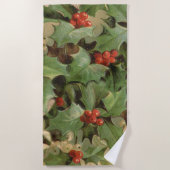 Holly Tree Kerstvakantie Vintage Strandlaken (Voorkant)