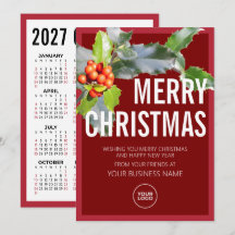 Holly Tree Zakelijk Logo Kalender Prettig Kerstfee