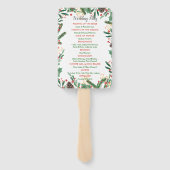 Holly verlaat Berry Christmas | Trouwprogramma Handwaaier (Achterkant)