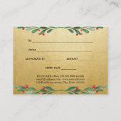 Holly verliest Faux Gold Foil-cadeaubon Kortingskaartje (Achterkant)