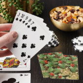 Holly verliest kerstafdrukken in de winter pokerkaarten (Insitu)