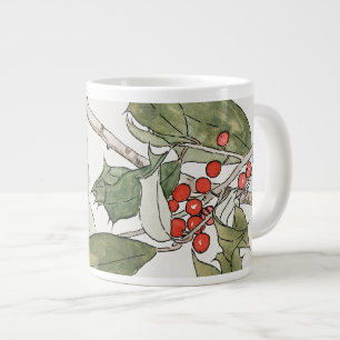 Holly-waterverfschildering, Hannah Borger Overbeck Extra Grote Beker