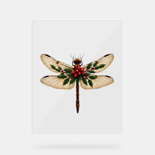 Holly Winged Dragonfly Acryl Bord