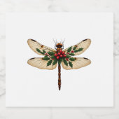 Holly Winged Dragonfly Sparkling Wijnetiket (Enkel label)