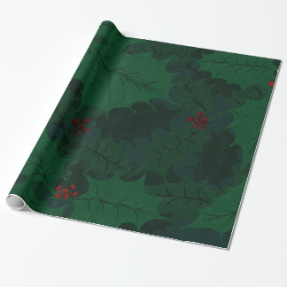 Holly wrapping papier