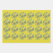 Holly Wrapping Papier Flat Sheet Set van 3 Inpakpapier Vel (Voorkant 3)