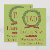 Holly Wreath Bunco Table Card #2 Briefkaart (Voorkant / Achterkant)