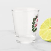 Holly Wreath en Merry Kerstmis Shot Glas (Links)