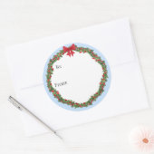 Holly Wreath Gift Sticker (Envelop)