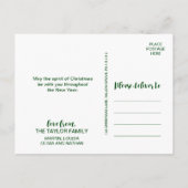 Holly Wreath Kerstmis Feestdagenkaart (Achterkant)