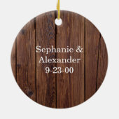 Holly Wreath Moeder van de Groom Custom Wedding Keramisch Ornament (Achterkant)