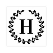 Holly Wreath Persoonlijk kerstInitiaal Zelfinktende Stempel (Design)