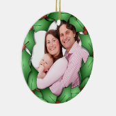 Holly Wreath Photo Ornament (Rechts)