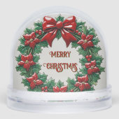 Holly Wreath Red Ribbon Appréciation du client Cad (Avant)