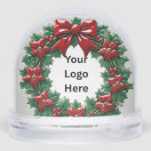 Holly Wreath Red Ribbon Appréciation du client Cad (Arrière)