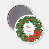 Holly Wreath Traditions Magneet (Voorkant / Achterkant)