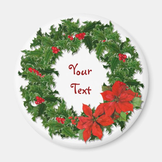 Holly Wreath Traditions Magneet (Voorkant)