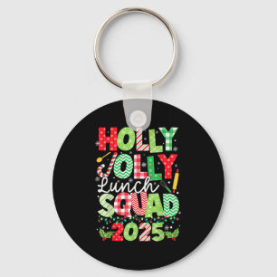 Holly Xmas Jolly Lunch Squad Grappige Lunch Lady C Sleutelhanger