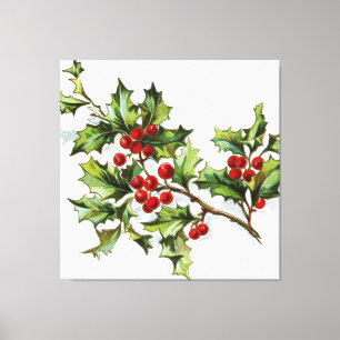 HollyBerries 002 Canvas Afdruk
