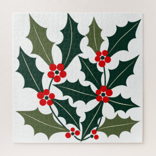 Hollybesblad Mid Century Modern Stijl Legpuzzel