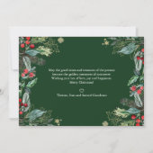 Hollybessen Kerstdag Ingelijste Volledige Foto Vak Kaart (Achterkant)