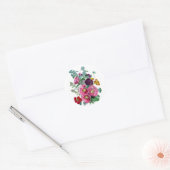  Hollyhock Blooms Ronde Sticker (Envelop)