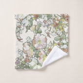 Hollyhock en Honeysuckle Flowers Bath Towel Set Bad Handdoek (Wasdoekje)