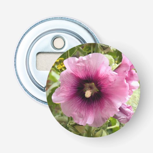 HOLLYHOCK FLOWER BUTTON FLESOPENER (Voorkant)