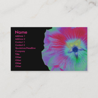 Hollyhock Flower Carte de visite personnalisable