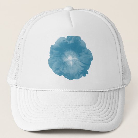 Hollyhock Flower Icy Casquette bleu (Devant)