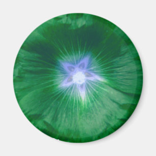 Hollyhock Flower Magnet vert magnifique