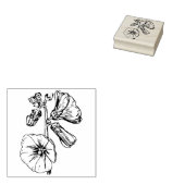 Hollyhock flower Rubber stempel (Gestempeld)