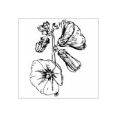 Hollyhock flower Rubber stempel (Afrduk)