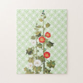 Hollyhock Flowers Art Puzzel Legpuzzel (Verticaal)