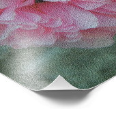 Hollyhock Pink Flowers Quote Foto Afdruk (Hoek)