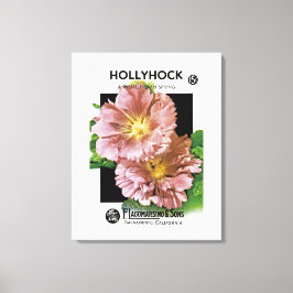 Hollyhock  Seed Packet Canvas Afdruk
