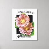Hollyhock Seed Packet Canvas Afdruk (Voorkant)