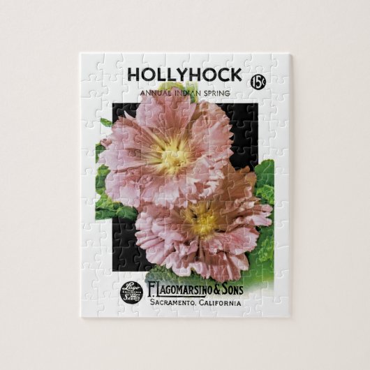 Hollyhock  Seed Packet Legpuzzel (Verticaal)