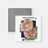 Hollyhock Seed Packet Magneet (Voorkant / Achterkant)