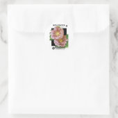 Hollyhock  Seed Packet Ronde Sticker (Tas)