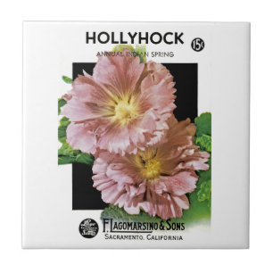 Hollyhock  Seed Packet Tegeltje