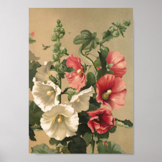  Hollyhocks Art Poster