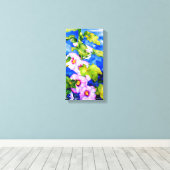 Hollyhocks Canvas Afdruk (Insitu (Houten vloer))