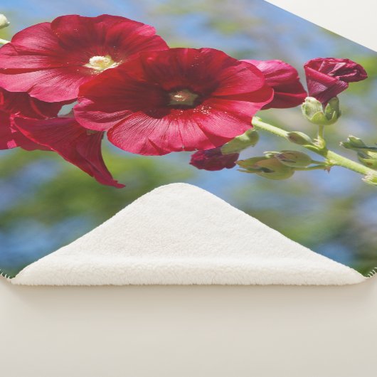 Hollyhocks couverture sherpa (3/4)