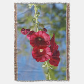 Hollyhocks couverture tissée (devant Vertical)