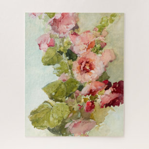 Hollyhocks door Franz Bischoff Legpuzzel
